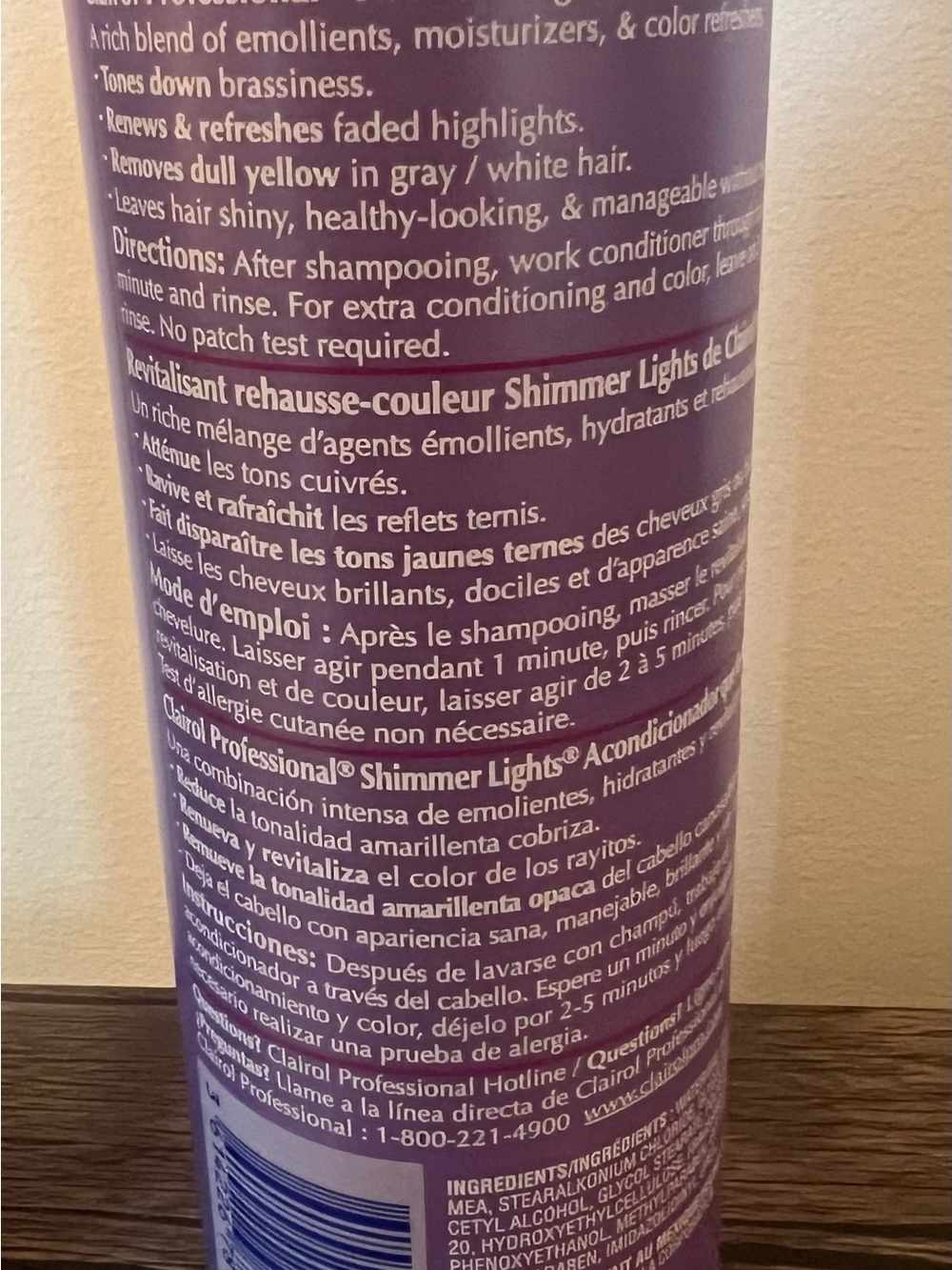 Clairol Professional Shimmer Lights Shampoo 31.5 oz + Conditioner 16 oz NEW - Picture 9 of 11